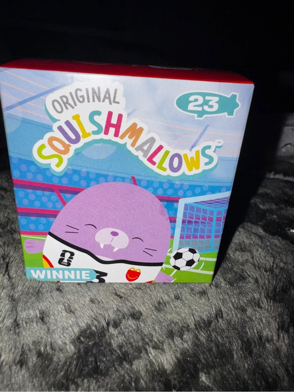 Squishmallows Winnie Plush Boxed - Purple and Multicolor Logo